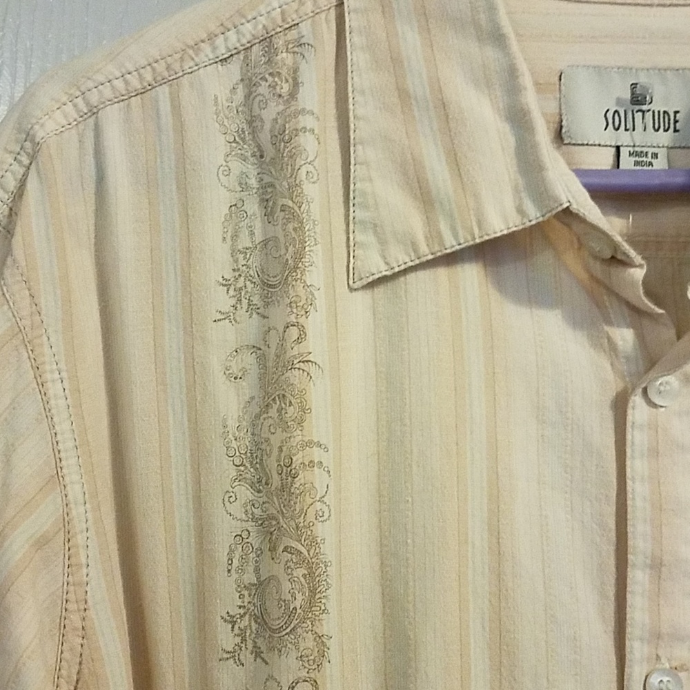 VINTAGE Solitude mens button down shirt size Large 100% cotton